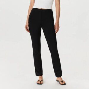 Quince Women's Ultra-Stretch Ponte Straight Leg Pants in Black